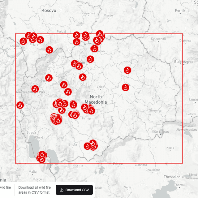 Wildfire Detection in North Macedonia